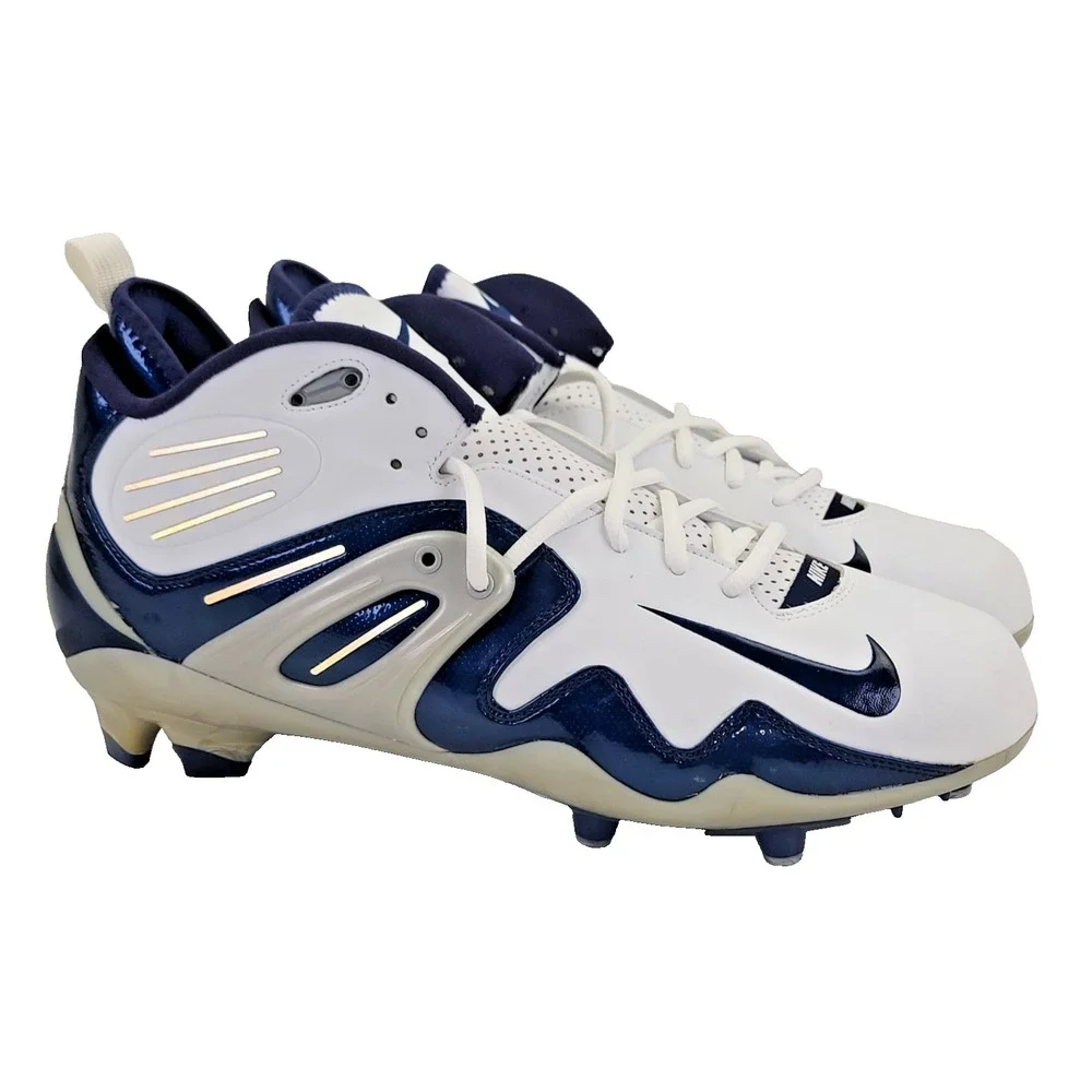 Nike Air Zoom Apocalypse IV Men's Blue/White Football Cleats Size 12.5 NOS W/Box
